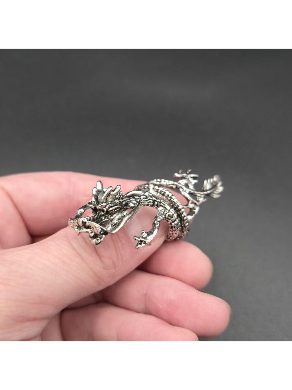 Size 4.5 Full Finger Coiled Dragon Band Ring A7719